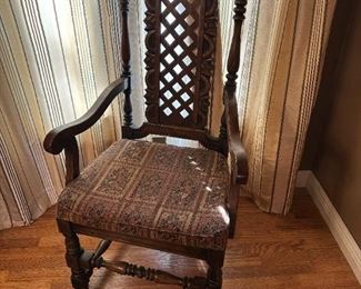 Spanish Baroque Style Walnut Dining Room Set