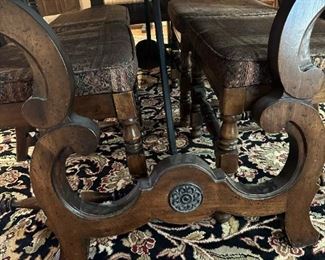 Spanish Baroque Style Walnut Dining Room Set