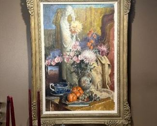 BELA KONTULY Oil on Canvas Still Life