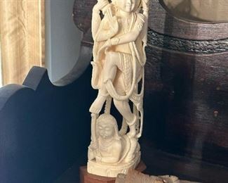Hand Carved Bone Figural Statue