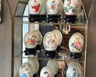 Vintage Chinese Hand Painted Eggs 