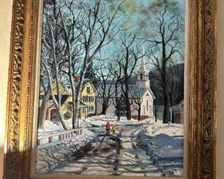 Oil on Canvas by Regionalist JOHN FISCHER (Student of Dale Nichols)