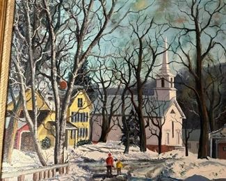 Oil on Canvas by Regionalist JOHN FISCHER (Student of Dale Nichols)