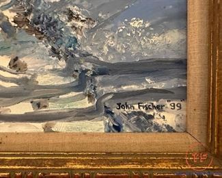 Oil on Canvas by Regionalist JOHN FISCHER (Student of Dale Nichols)