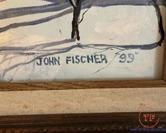 Oil on Canvas by Regionalist JOHN FISCHER (Student of Dale Nichols)