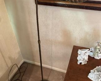 Vintage Brass Shell Floor Lamp