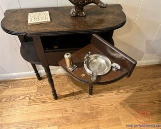 Antique Smoking Side Table