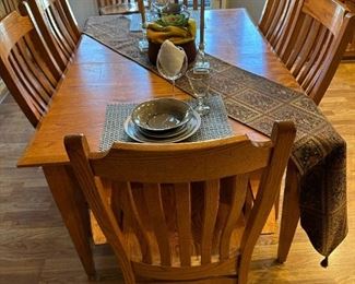 Mission Style Wood Kitchen Table Set