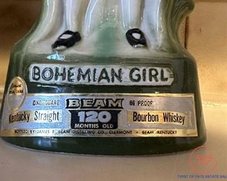 BOHEMIAN CAFE OMAHA Sealed Jim Beam Bohemian Girl Decanter(s) - BRAND NEW