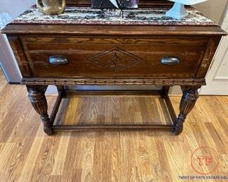 Antique Carved Sideboard with Hooded Pulls