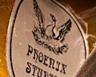 1970's Phoenix Studios Signed JOHN COOK Art Glass Desk Lamp