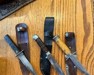 Vintage Knives with Sheaths (IMPERIAL and KJ ERIKSSON MORA)