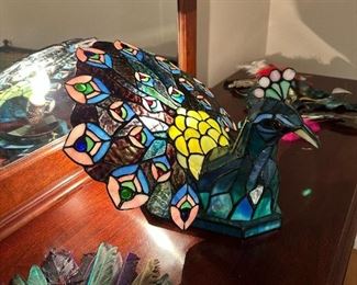Tiffany Style-Stained Glass Peacock