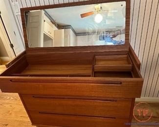 MCM Teak Dresser / Vanity Combo by NILS JONSSON for TORRING MOBELFABRIK