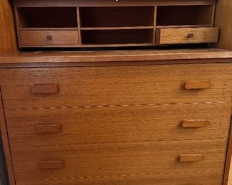 Danish MCM Teak Roll Top Desk