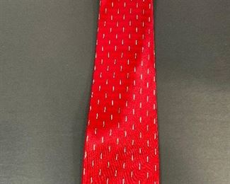 Alfred Dunhill Red Silk Tie