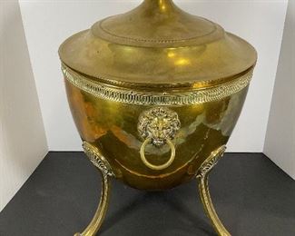 English Brass Coal Purdonium or Scuttle - Mid 19th Century