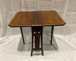 Edwardian Inlaid Wood Drop Side kids Table