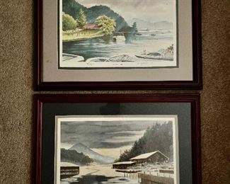 John Kollock prints "Sunday on Burton" 45/750, "Timpson Cove Winter" 45/750