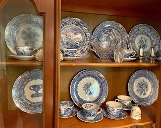 The Spode "Blue Room Collection" plates, cup and saucers
