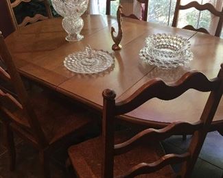 Dining table & chairs, Fostoria