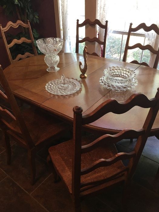 Dining table & chairs, Fostoria