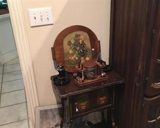 Smoking cabinet, pipes