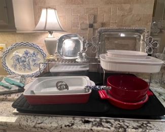 Corning, ware, dishes, and Le Creuset