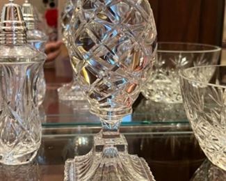 Vintage Crystal Style Egg Form Pedestal