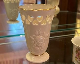 Lenox Ivory Porcelain Vase Pierced Heart