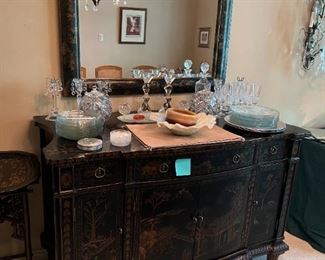 Gorgeous Oriental Buffet and Mirror