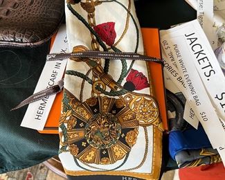 RARE VINTAGE Hermes scarves. There are three in the sale. Priced at $250.