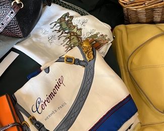 The other two Hermes scarves.. Even have a Hermes box for sale.