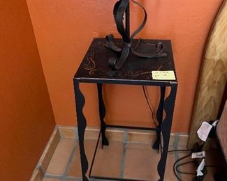 Metal side tables (2)