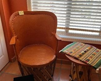 Equipale side chair and table