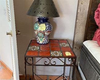 Tile and wrought iron table
Talavera Lamp