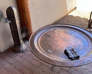 Copper tray table