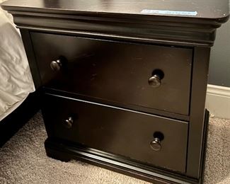 Stanley furniture black painted nightstands, 26w x 16d x 22.5h $65 ea