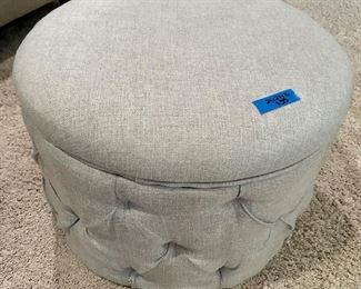 24”Rnd x 16”h upholstered storage footrest $30
