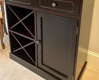Black Wood  Wine Cubbie/ Storage Cabinet 
34w x 15”d x 34.5h $115