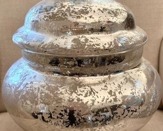 15”h x 10”Rnd Mercury Glass Covered $18