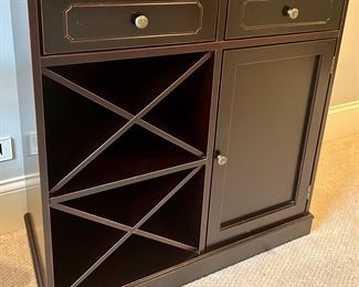 Black Wood  Wine Cubbie/ Storage Cabinet 
34w x 15”d x 34.5h $115