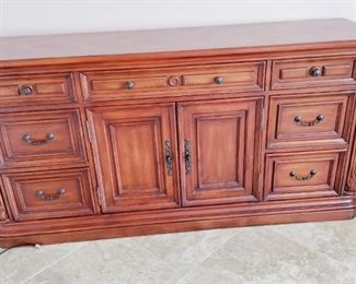 LOVELY SOLID WOOD BUFFET,  FELT LINED DRAWERS