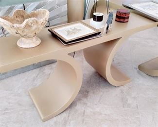 ANOTHER RARE PIECE, SOLID WOOD, GOLD FINISH