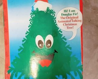 VINTAGE DOUGLAS FIR TALKING CHRISTMAS TREE WORKING 1996