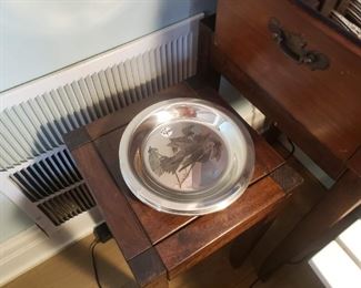 Audubon sterling silver plates, set of 4