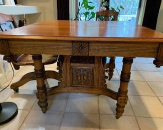 Antique oak dining table