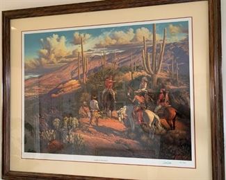 Fred Lucas (1946-2011) 'Eagles of the Desert' lithograph, 147/700 