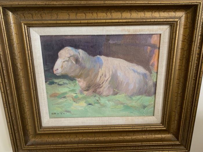 E. Irving Couse (1866-1936) oil on board, 12" x 14" framed