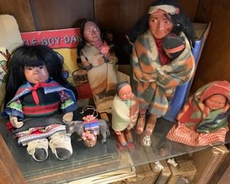 Patricia Pena handmade doll and Skookums